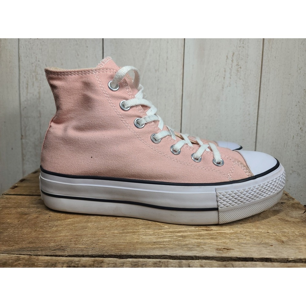 Converse Chuck Taylor PlatformsPink High Top Sneaker 8W soft girl coquette Y2k - Picture 5 of 11